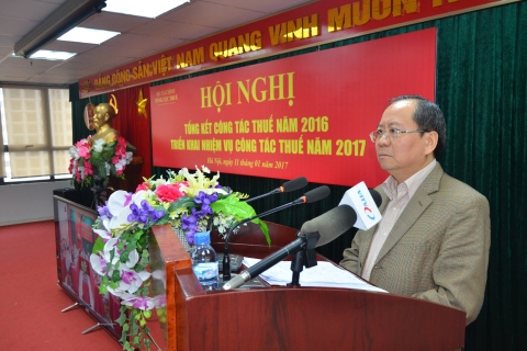 Thứ trưởng Bộ Tài chính Đỗ Hoàng Anh Tuấn phát biểu tại hội nghị. Ảnh: NM.