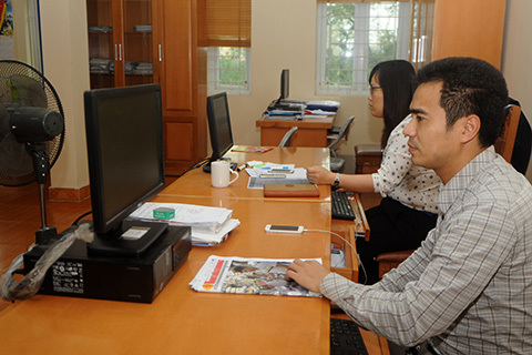 Ngành Thuế chú trọng ứng dụng CNTT trong công tác quản lý thuế. Ảnh: Đức Minh