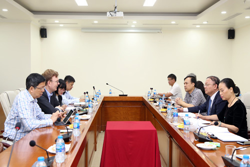 Toàn cảnh buổi làm việc giữa đại diện Tổng cục Thuế Việt Nam và Ngân hàng Thế giới tại Việt Nam sáng 29/10/2018. Ảnh: Đức Minh