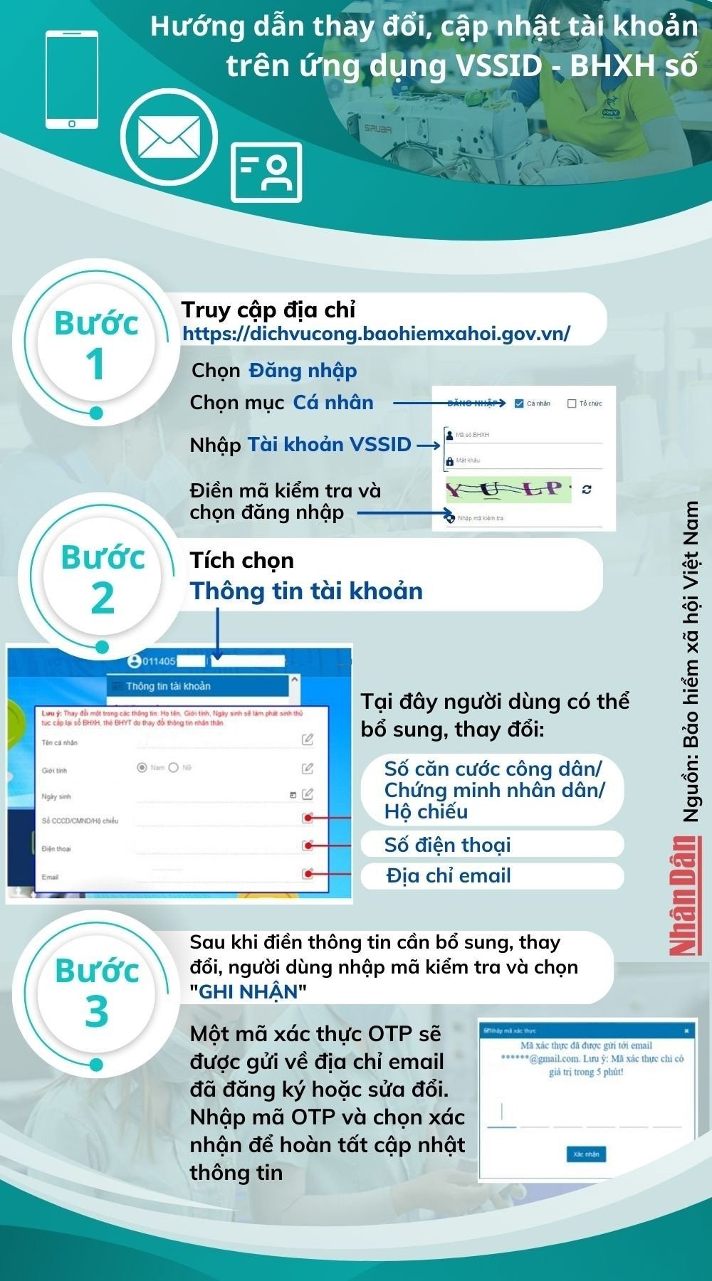 Cách thay đổi, cập nhật tài khoản trên VssID - Ảnh 1