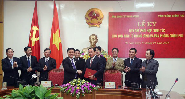 Ban Kinh tế Trung ương và Văn phòng Chính phủ tăng cường hợp tác