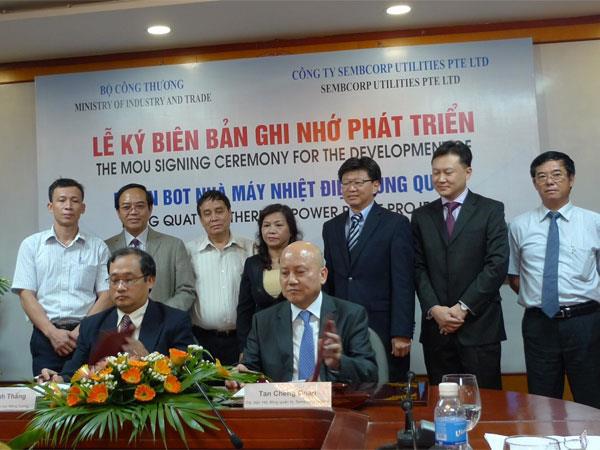 Sembcorp phát triển Dự án BOT Nhiệt điện Dung Quất